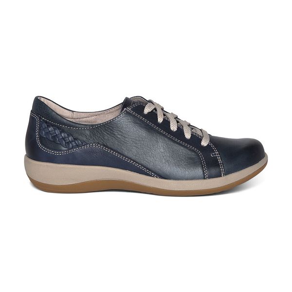 Aetrex Women's Dana Lace Up Oxford Dress Shoes Navy Shoes UK 6101-772